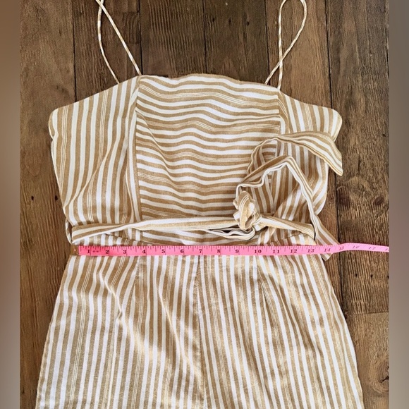 💖5 for $50💖SIENNA SKY Jumper spaghetti straps striped yellow and white Lined - Picture 6 of 12